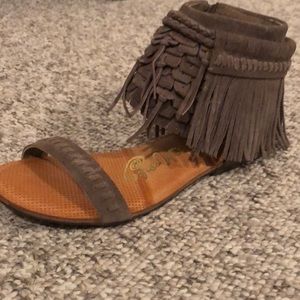 Naughty Monkey Fringe Sandals